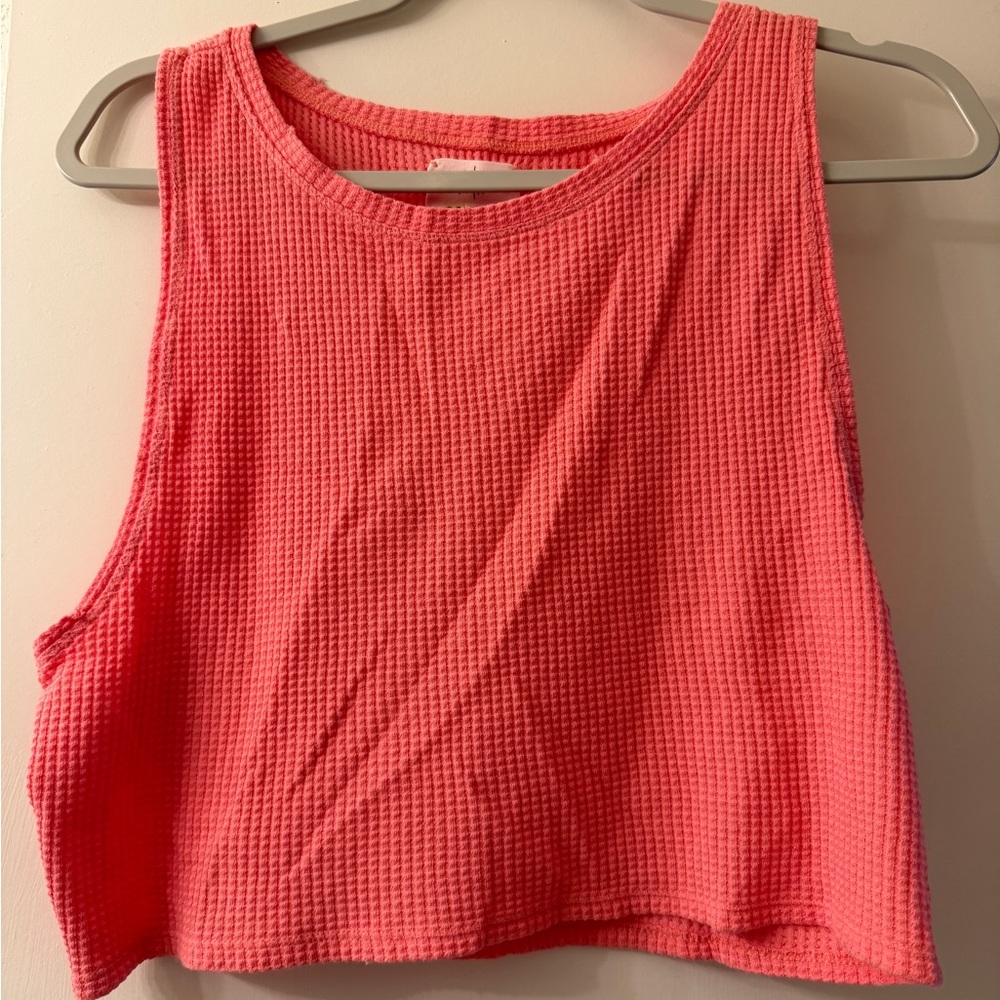 Aerie Waffle-Knit Cropped Tank Top